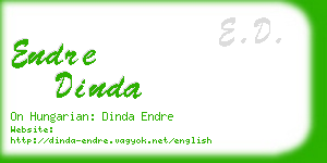 endre dinda business card